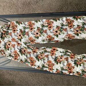 Blue Rain Elegant Jumpsuit with Floral Print